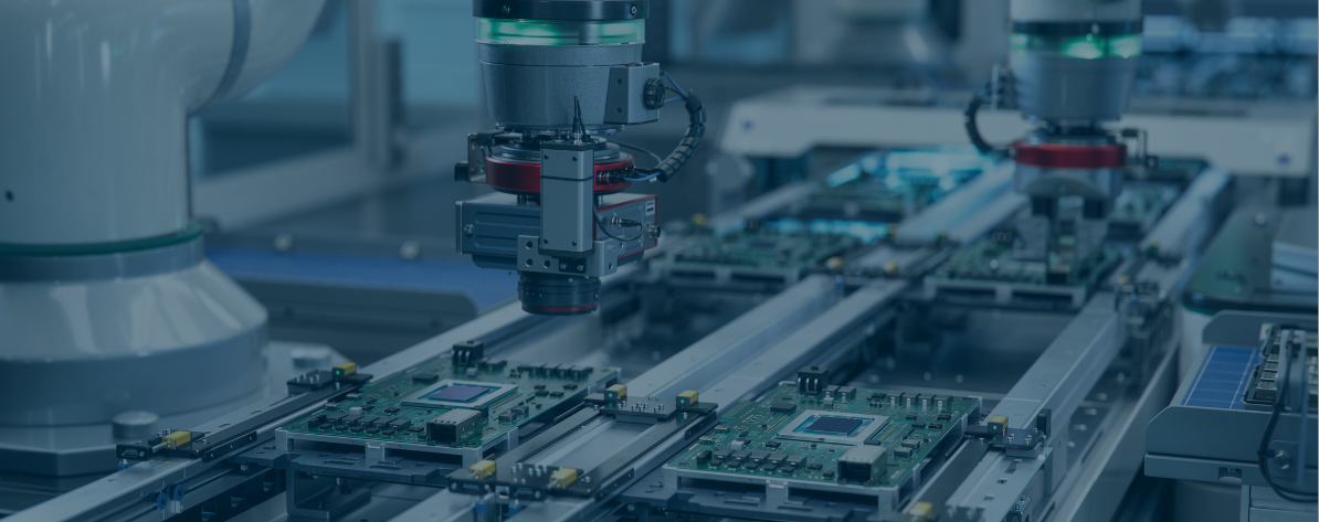 Integrierte Halbleiterproduktionslinie mit vollständig angebundener Equipment‑Landschaft.